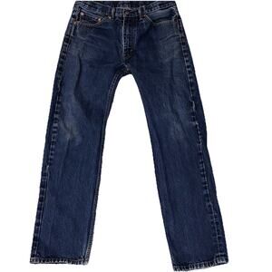 Levi's 505 Straight Fit Medium Blue Jeans Men's Size 33x30 [tagged 33x32]